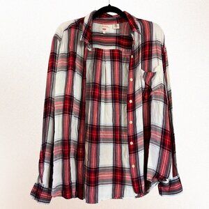 Softest Levi's Flannel in the World (Red, Boyfriend Fit) - L